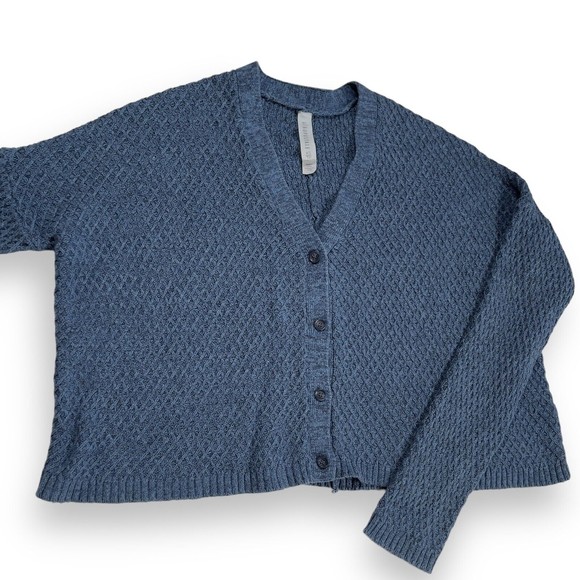 Aeropostale Womens Long Sleeve Boxy Knit Cardigan Sweater Size XS Blue - Picture 4 of 9